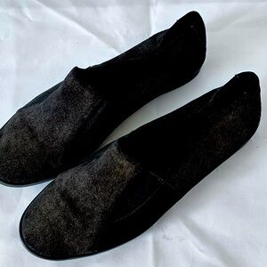 Eileen Fisher Brown  Velvet Slip On Loafers Size 9.5
